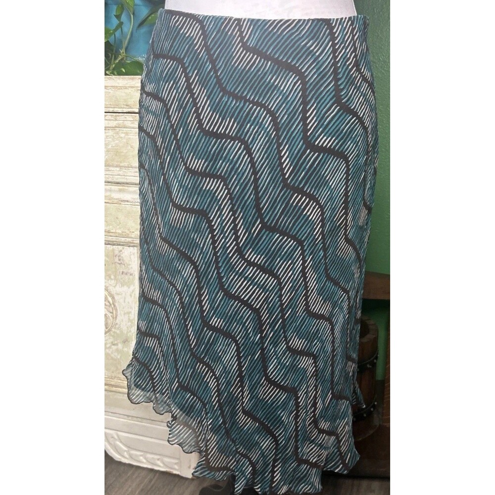 Vtg Y2K Asymmetric Bias Silk Slip Skirt-Medium 90s Grunge Fairy Boho Whimsical